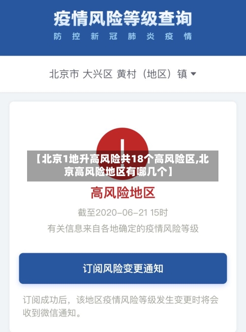 【北京1地升高风险共18个高风险区,北京高风险地区有哪几个】-第2张图片