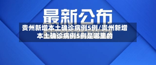 贵州新增本土确诊病例5例/贵州新增本土确诊病例5例是哪里的-第2张图片