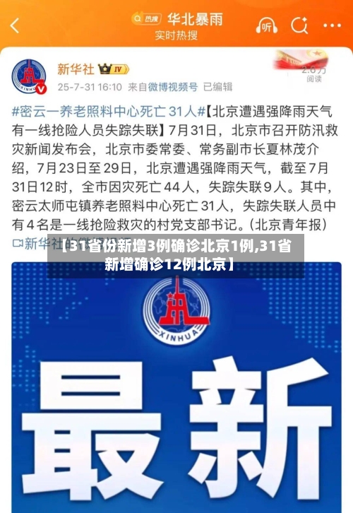 【31省份新增3例确诊北京1例,31省新增确诊12例北京】