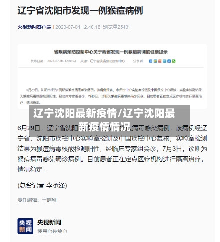 辽宁沈阳最新疫情/辽宁沈阳最新疫情情况-第2张图片