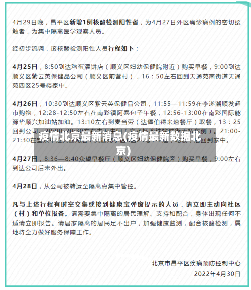 疫情北京最新消息(疫情最新数据北京)-第3张图片