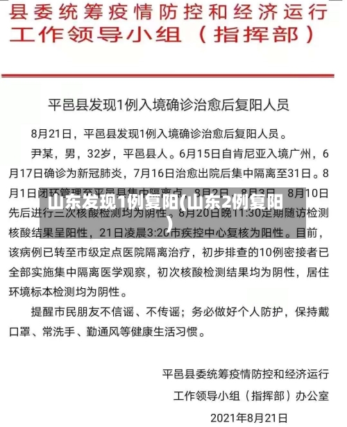 山东发现1例复阳(山东2例复阳)-第2张图片