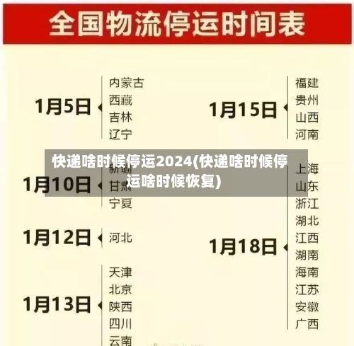 快递啥时候停运2024(快递啥时候停运啥时候恢复)-第2张图片
