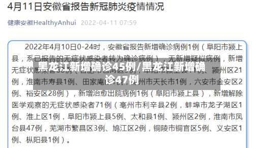 黑龙江新增确诊45例/黑龙江新增确诊47例-第2张图片