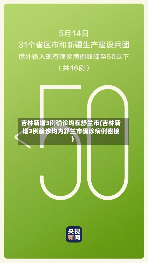 吉林新增3例确诊均在舒兰市(吉林新增3例确诊均为舒兰市确诊病例密接)-第2张图片
