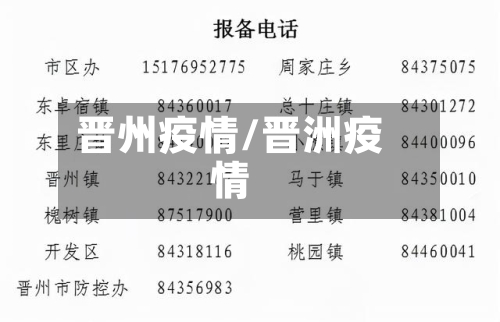 晋州疫情/晋洲疫情
