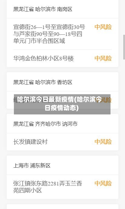 哈尔滨今日最新疫情(哈尔滨今日疫情动态)-第2张图片