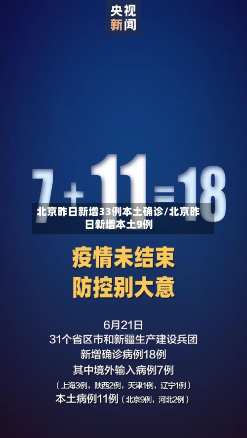 北京昨日新增33例本土确诊/北京昨日新增本土9例