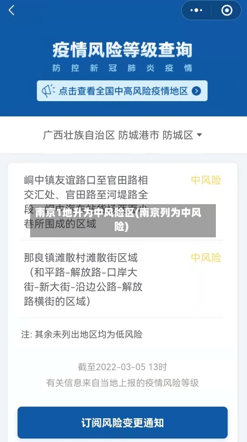 南京1地升为中风险区(南京列为中风险)-第3张图片