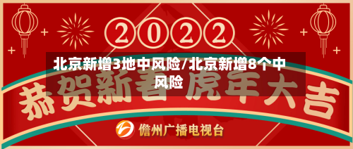 北京新增3地中风险/北京新增8个中风险