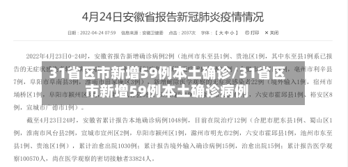 31省区市新增59例本土确诊/31省区市新增59例本土确诊病例
