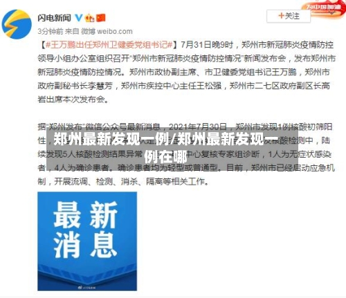 郑州最新发现一例/郑州最新发现一例在哪