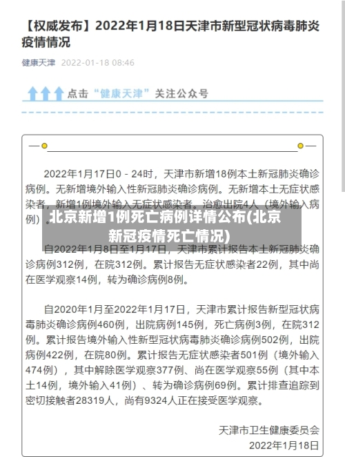 北京新增1例死亡病例详情公布(北京新冠疫情死亡情况)