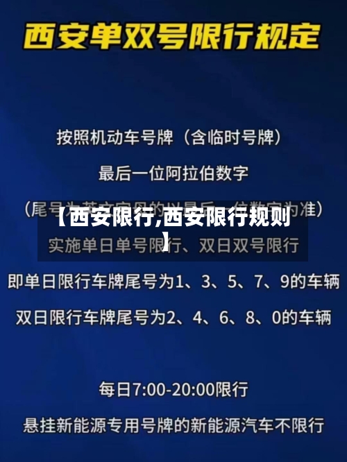 【西安限行,西安限行规则】