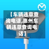 【车辆违章查询电话,惠州车辆违章查询电话】