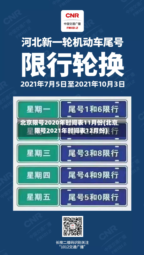 北京限号2020年时间表11月份(北京限号2021年时间表12月份)-第2张图片