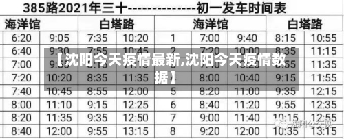 【沈阳今天疫情最新,沈阳今天疫情数据】