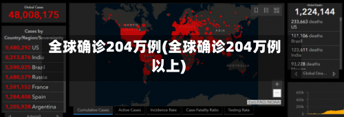 全球确诊204万例(全球确诊204万例以上)