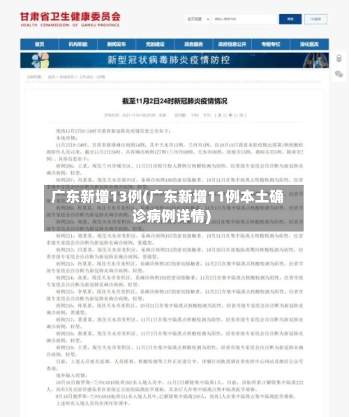 广东新增13例(广东新增11例本土确诊病例详情)
