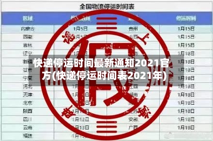 快递停运时间最新通知2021官方(快递停运时间表2021年)-第2张图片