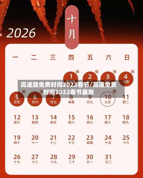 高速路免费时间2022春节/高速免费时间2022春节最新