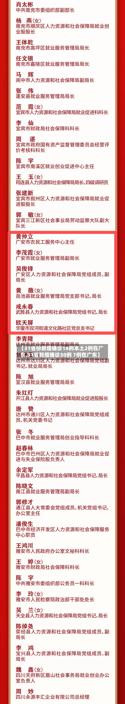 【31省份新增确诊16例本土2例在广东,31省新增确诊30例 7例在广东】-第3张图片