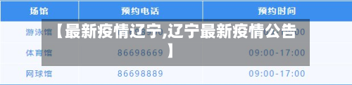 【最新疫情辽宁,辽宁最新疫情公告】