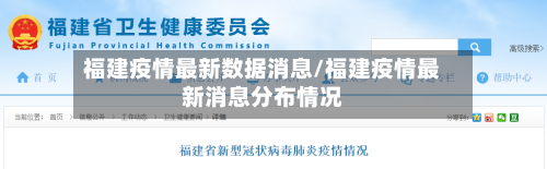 福建疫情最新数据消息/福建疫情最新消息分布情况