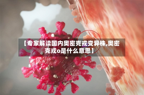 【专家解读国内奥密克戎变异株,奥密克戎o是什么意思】-第2张图片