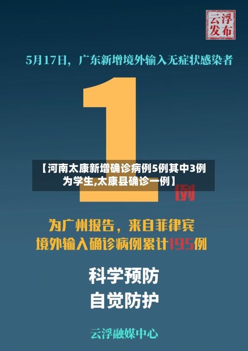 【河南太康新增确诊病例5例其中3例为学生,太康县确诊一例】