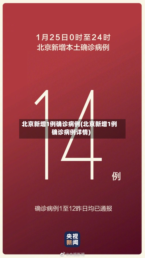 北京新增1例确诊病例(北京新增1例确诊病例详情)