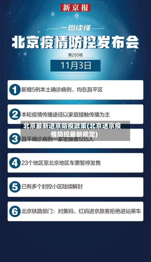 北京最新进京防疫政策(北京进京疫情防控最新规定)